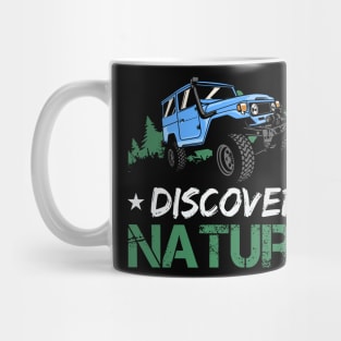 discover nature - jeep driving, nature explorer, travelling , outdoor adventure Mug